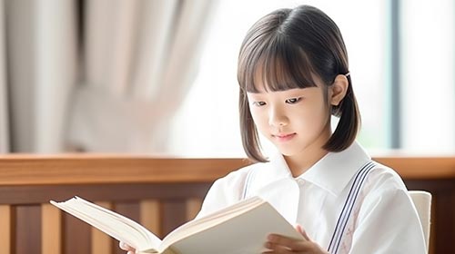 本を読む女の子