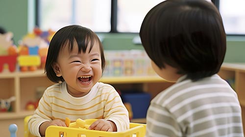 笑顔の児童