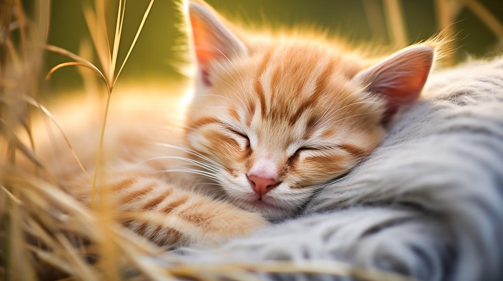 お昼寝中の子猫