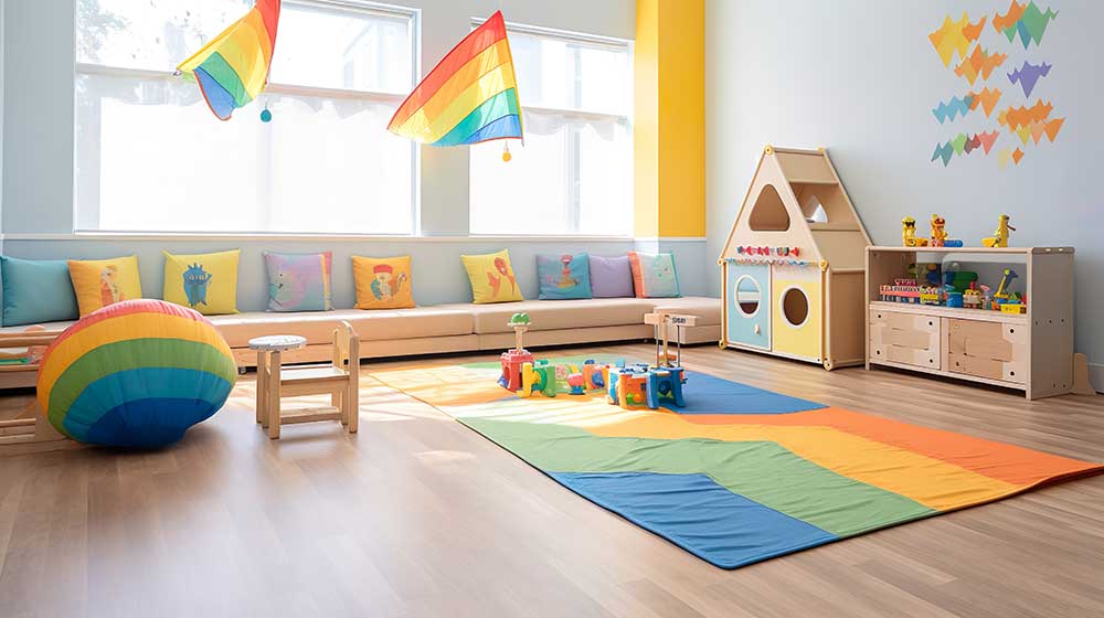 ポップカラーのかわいい子供部屋