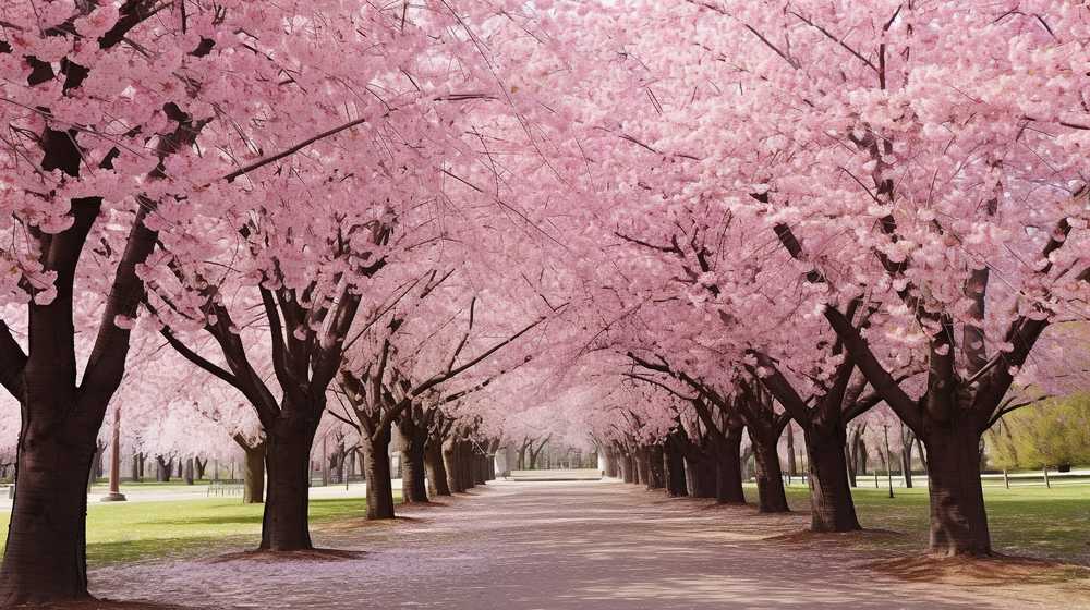 満開の桜並木