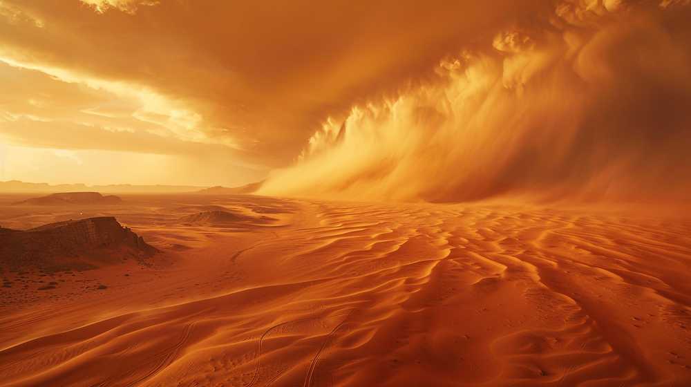 砂漠の砂嵐