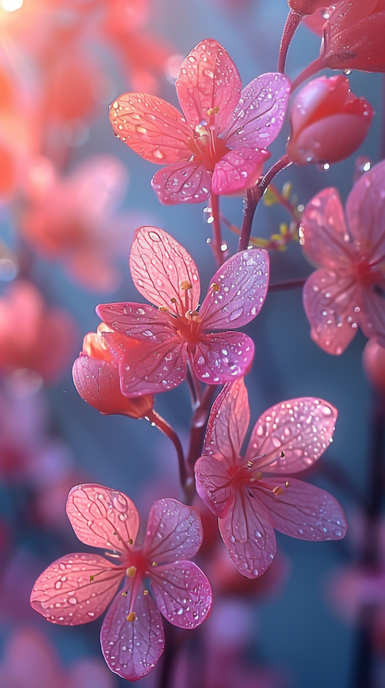 春の花の抽象的イメージ