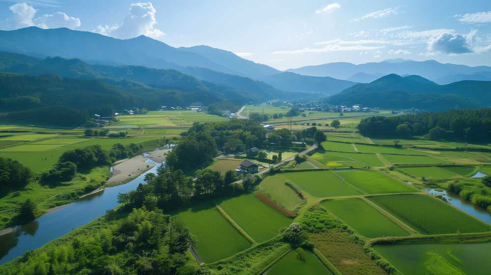 田舎の田風景