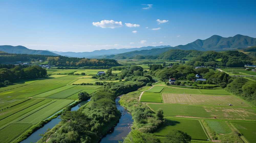 田舎の田風景