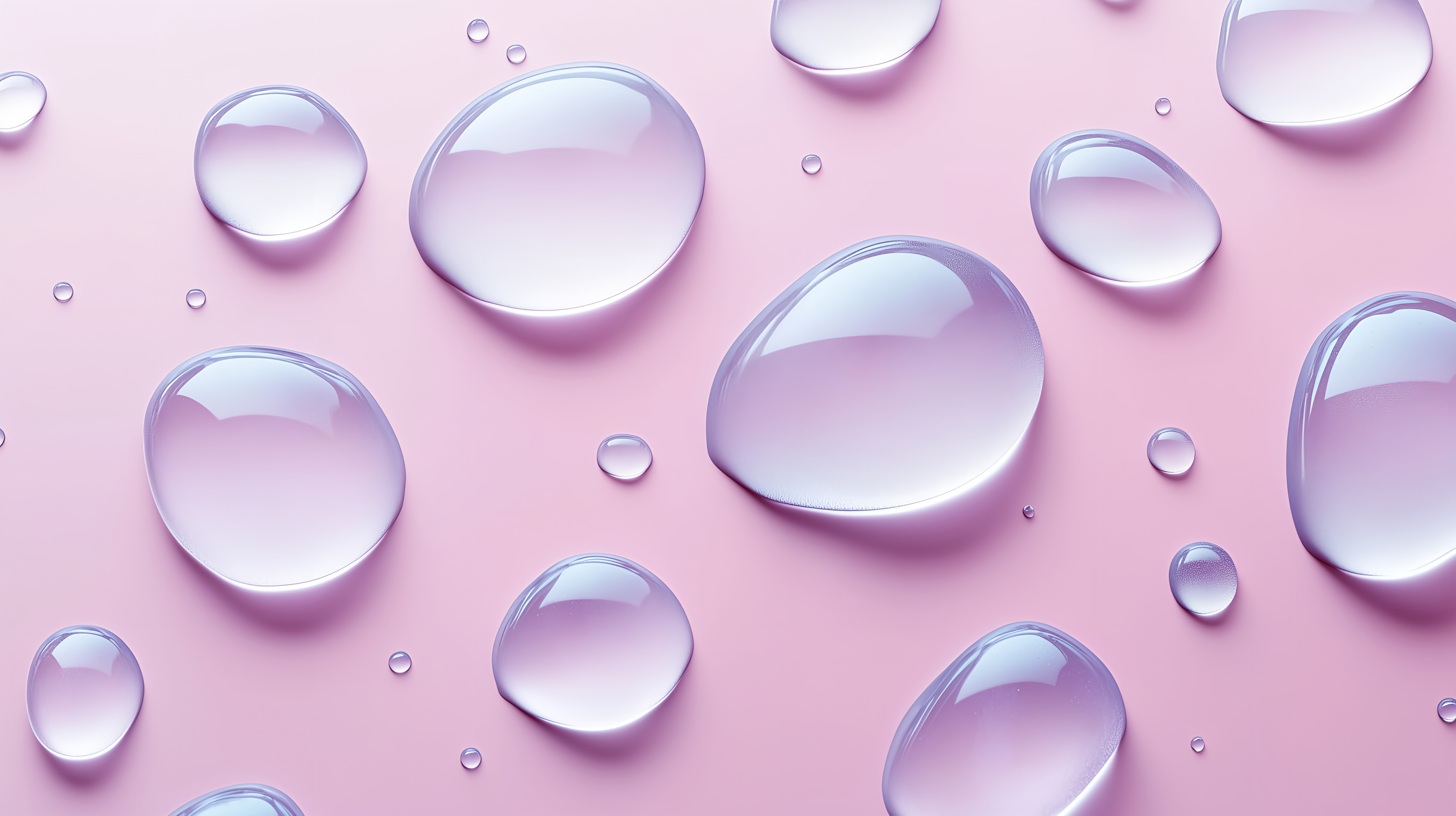 かわいいピンク色の水滴