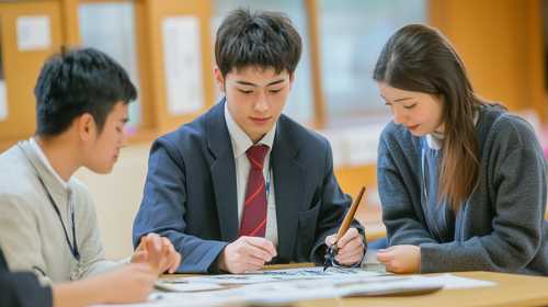 書道を学ぶ外国人留学生