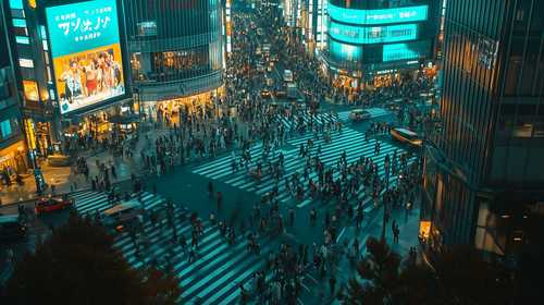 渋谷のスクランブル交差点