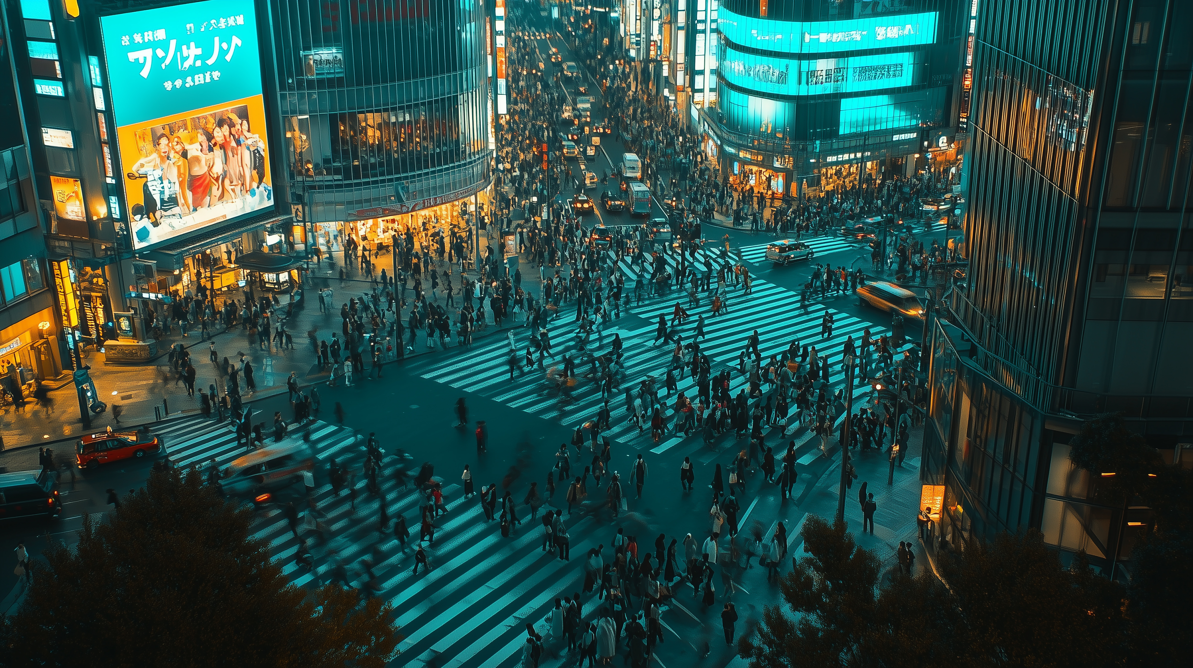 渋谷のスクランブル交差点