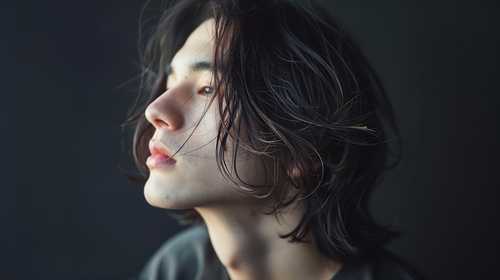 ナチュラルウェーブの男性