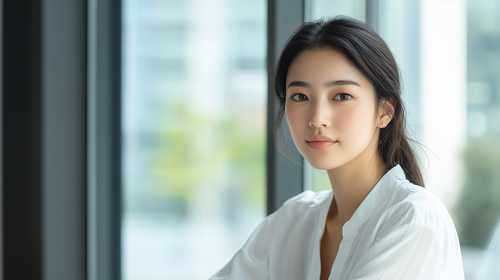 白いシャツを着た女性