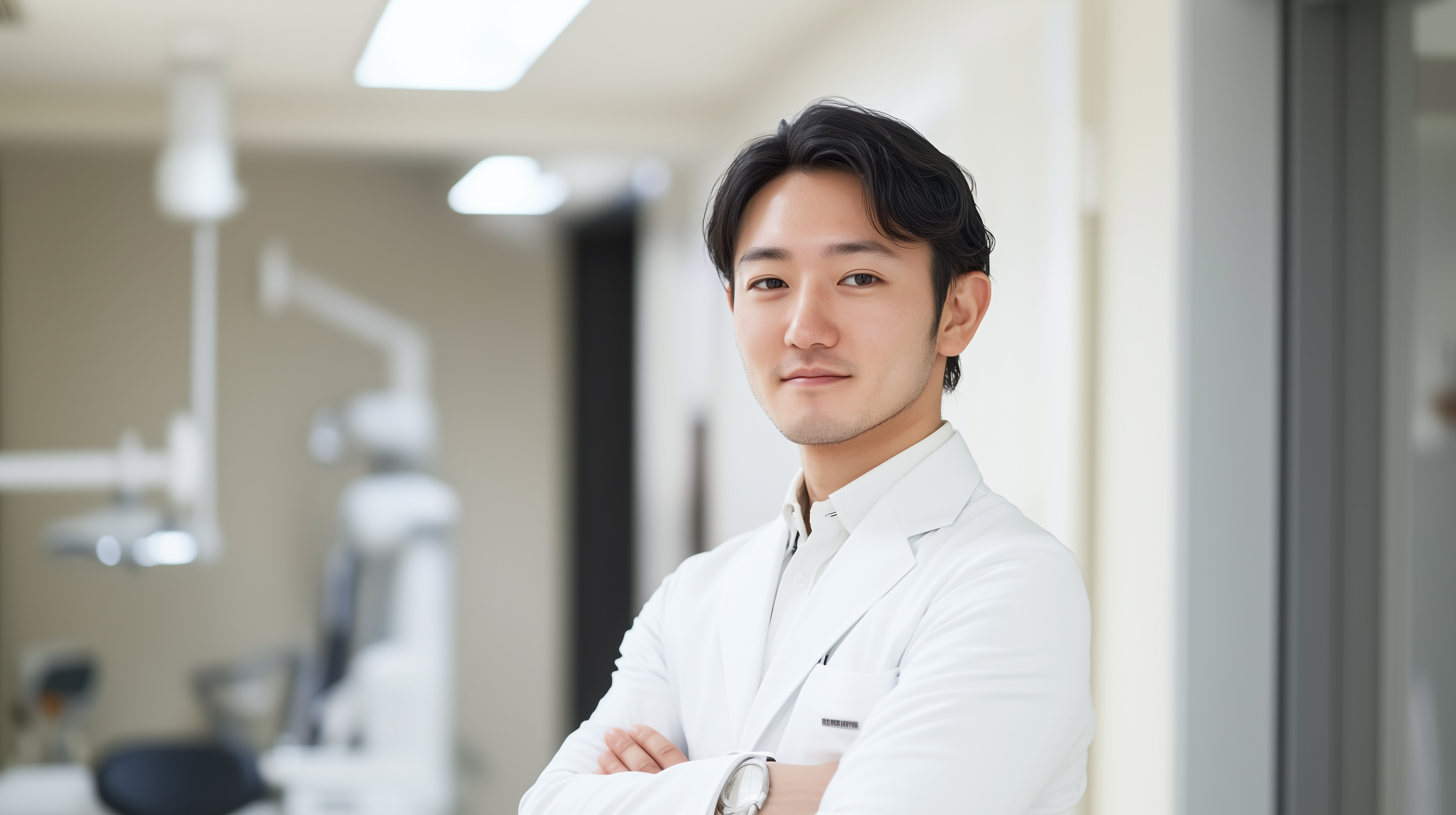 笑顔の若い男性医師