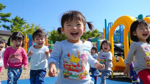 公園で元気に遊ぶ子どもたち