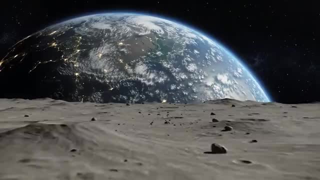 月からみる地球