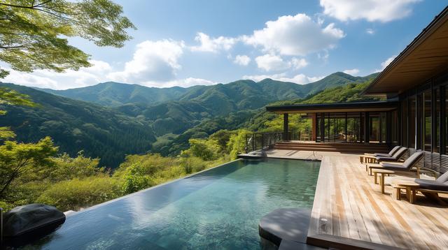 山頂にある絶景温泉宿
