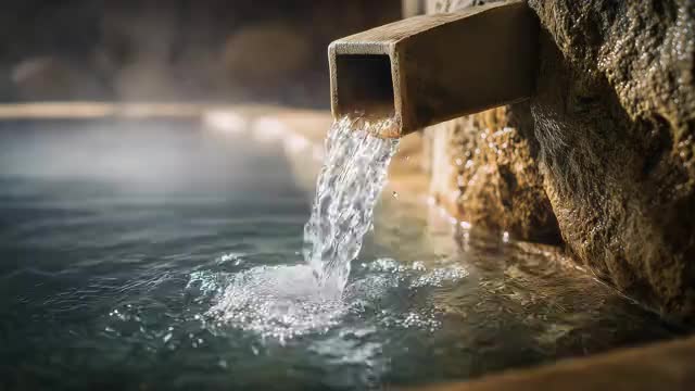 温泉の湯口