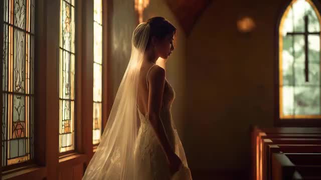ウェディングドレスの美しい花嫁