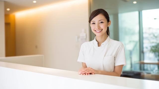 笑顔のクリニック受付