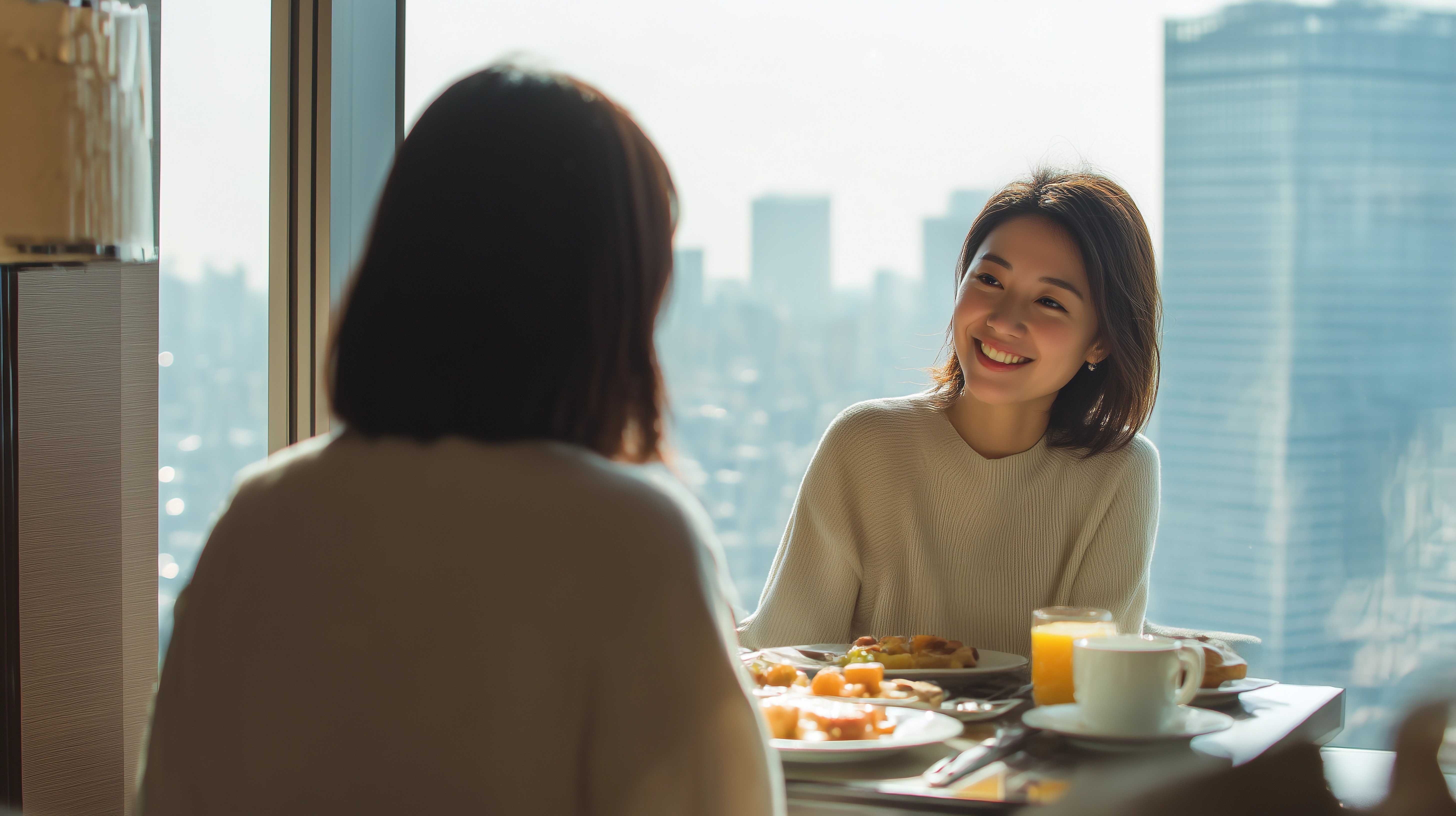 カフェでの朝食
