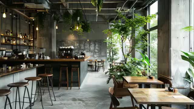 おしゃれなカフェ店内
